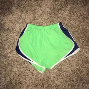 Blue and Green Nike Shorts